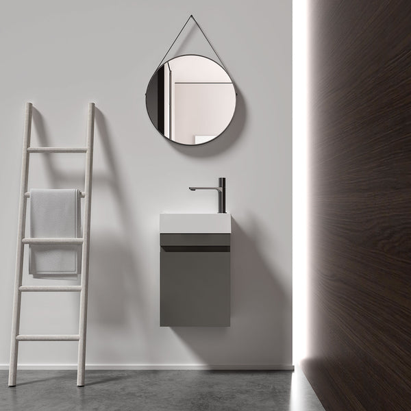 Laura Wall Mounted/Free-standing Single Bathroom Vanity with Integrated Vanity Top